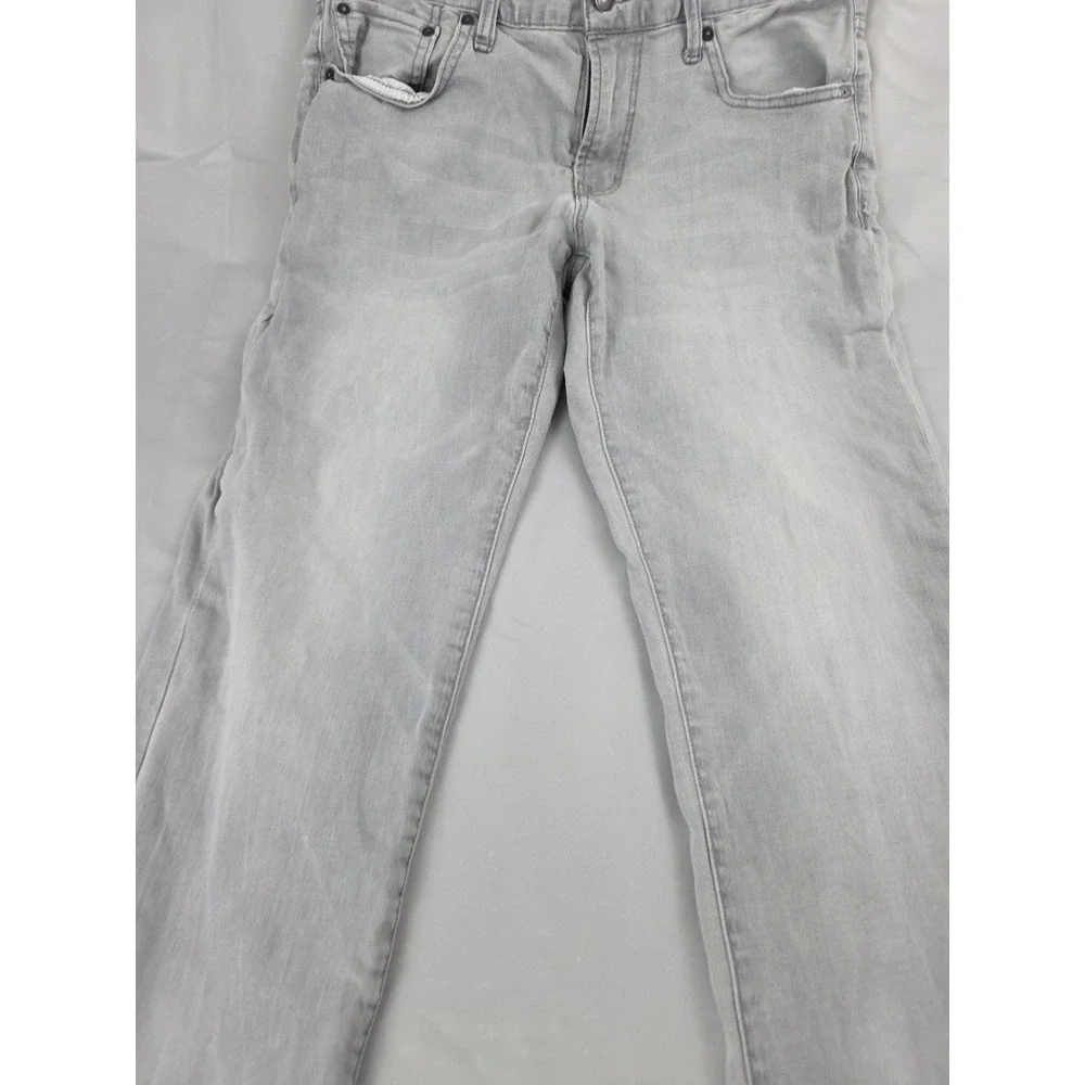 Aeropostale Jeans Skinny Tapered Fit Gray Denim Mens 32x30 Nice Whiskers